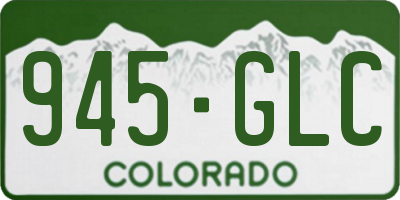 CO license plate 945GLC