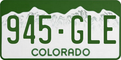 CO license plate 945GLE