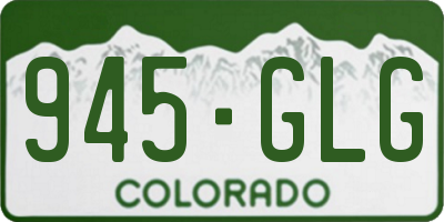 CO license plate 945GLG