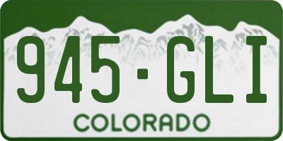 CO license plate 945GLI