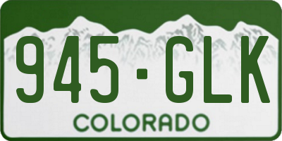 CO license plate 945GLK