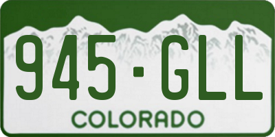CO license plate 945GLL