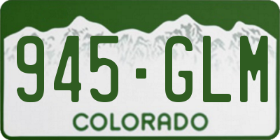 CO license plate 945GLM