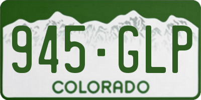 CO license plate 945GLP
