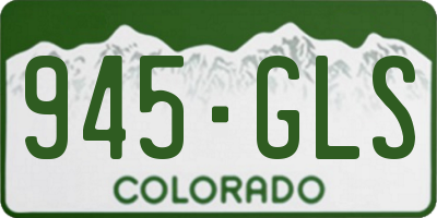 CO license plate 945GLS