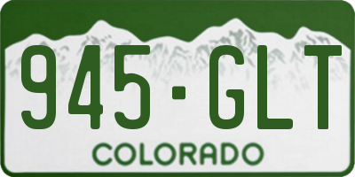 CO license plate 945GLT