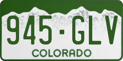 CO license plate 945GLV