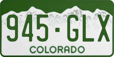 CO license plate 945GLX