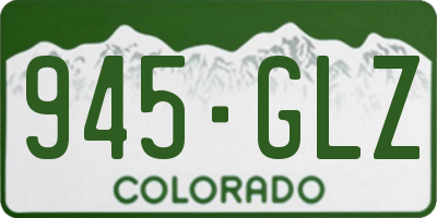 CO license plate 945GLZ