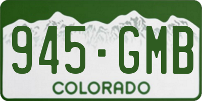 CO license plate 945GMB