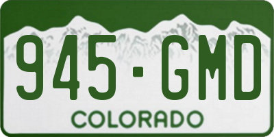 CO license plate 945GMD