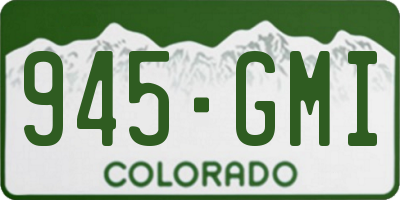CO license plate 945GMI
