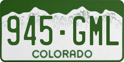 CO license plate 945GML
