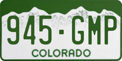 CO license plate 945GMP