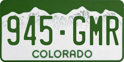 CO license plate 945GMR