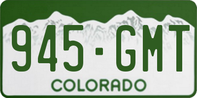 CO license plate 945GMT
