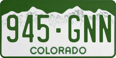 CO license plate 945GNN