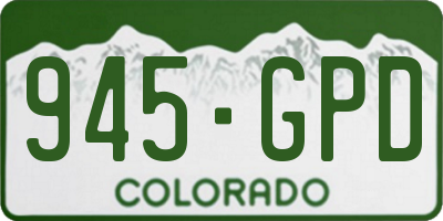 CO license plate 945GPD