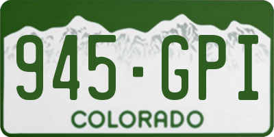 CO license plate 945GPI