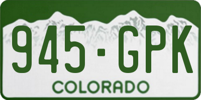CO license plate 945GPK