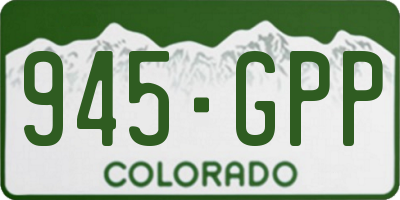 CO license plate 945GPP