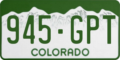CO license plate 945GPT