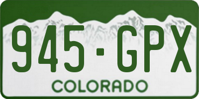 CO license plate 945GPX