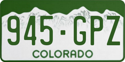 CO license plate 945GPZ