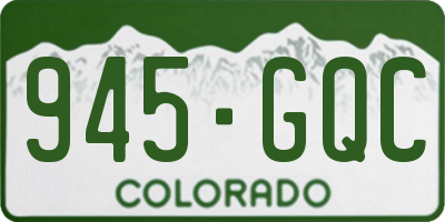 CO license plate 945GQC
