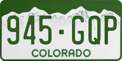 CO license plate 945GQP