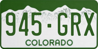 CO license plate 945GRX