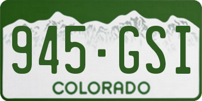 CO license plate 945GSI