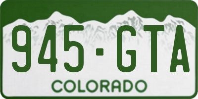 CO license plate 945GTA