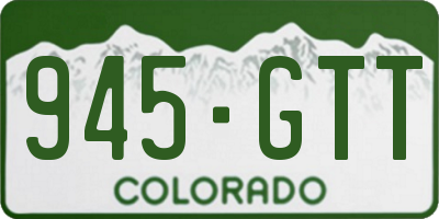 CO license plate 945GTT