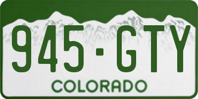 CO license plate 945GTY