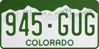 CO license plate 945GUG