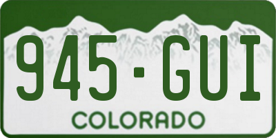 CO license plate 945GUI