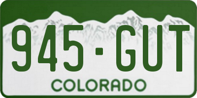 CO license plate 945GUT