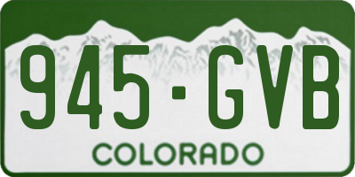 CO license plate 945GVB