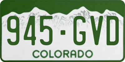 CO license plate 945GVD