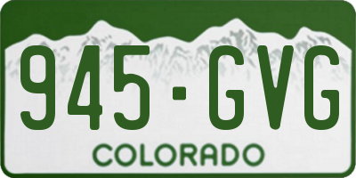 CO license plate 945GVG
