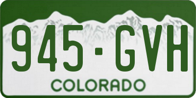 CO license plate 945GVH