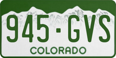 CO license plate 945GVS