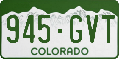 CO license plate 945GVT