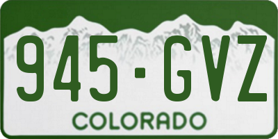 CO license plate 945GVZ