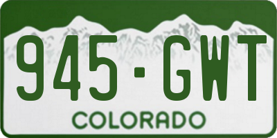 CO license plate 945GWT