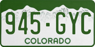 CO license plate 945GYC