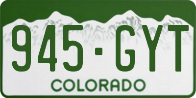 CO license plate 945GYT