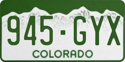 CO license plate 945GYX
