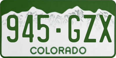 CO license plate 945GZX